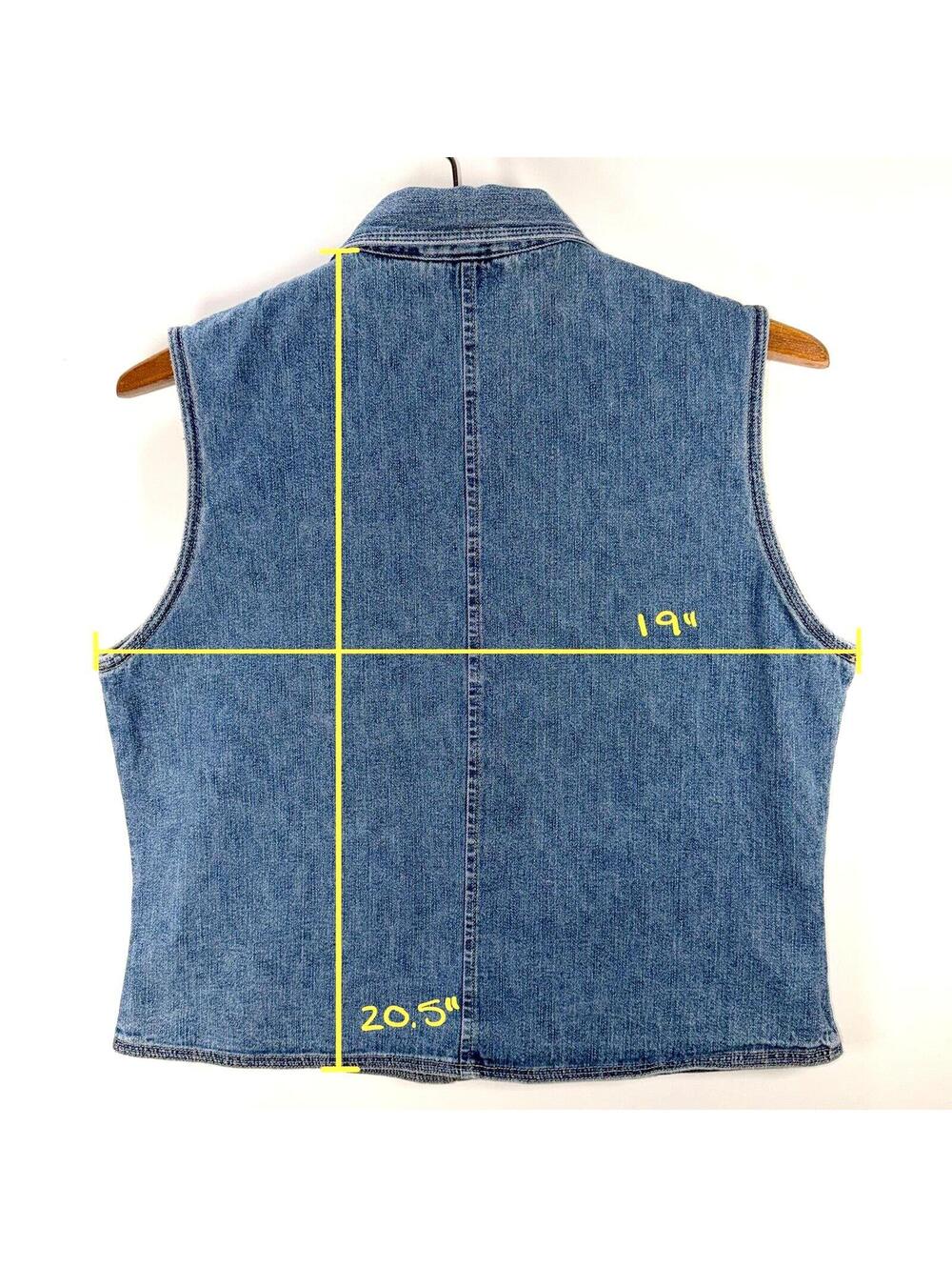 Y2K Paul Harris Denim 100% Cotton Vest - Medium - Picture 6 of 6
